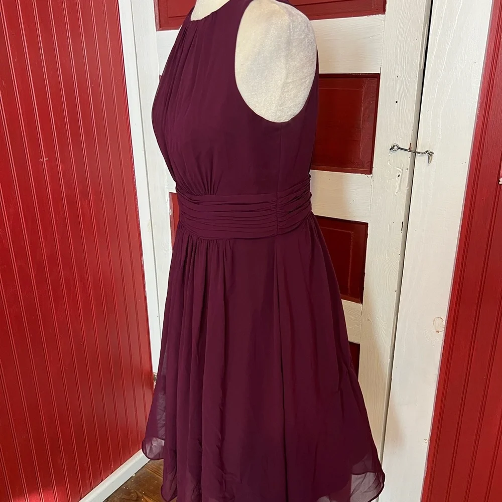 Ralph Lauren Evening Wine Colored Cocktail Party Dress 8 - Picture 2 of 5